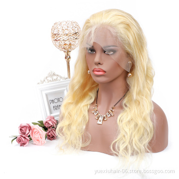 Body Wave Virgin Human Hair Lace Front Wigs 13*6 613 Blonde Lace Wig